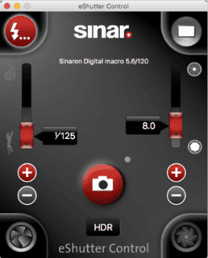 sinar eshutter control